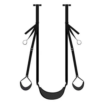 KISSHAKE Door Sex Swing with Seat, Slave Love Sexy Slings for Adult with Adjustable Straps, Bondage Restraint BDSM Sex Toy for Couples