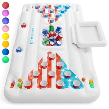 Jasonwell Beer Pong Pool Float - Inflatable Fun for Adults