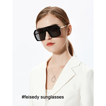 FEISEDY Retro Siamese Sunglasses UV400 Protection Stylish