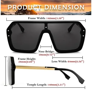 FEISEDY Retro Siamese Sunglasses UV400 Protection Stylish