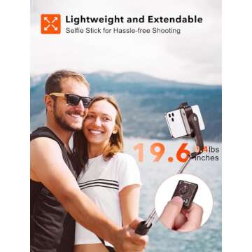 hohem iSteady Q Gimbal Stabilizer for Smartphone, 1 Axis Selfie Stick Tripod with Face Tracking, 360° Rotation, 4 in 1 Portable Phone Tripod w/Extendable Stick for iPhone 14/Android Video Recording