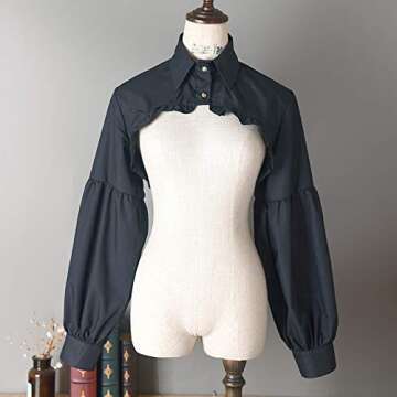 Elegtiskas Detachable Dickey Blouse False Collar Half Shirt Blouse Collar Crop Top