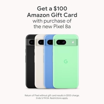 Google Pixel 8a - Porcelain - 128 GB with $100 Amazon Gift Card