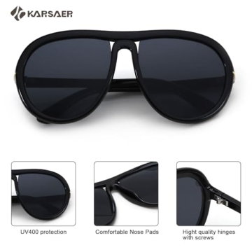 Karsaer Oversized Vintage Aviator Sunglasses for All Ages