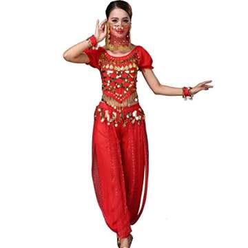 Astage Lady Belly Dancer Costume Dance Show Red