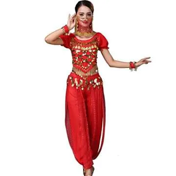 Astage Lady Belly Dancer Costume Dance Show Red