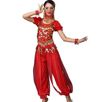 Astage Lady Belly Dancer Costume Dance Show Red