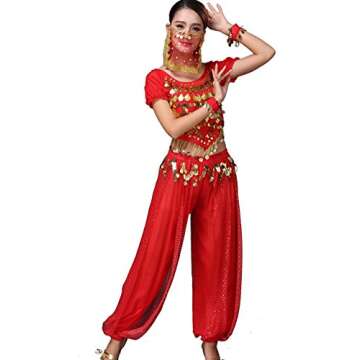 Astage Lady Belly Dancer Costume Dance Show Red