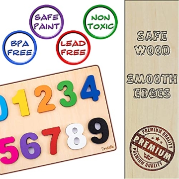 Magnetic Wooden Number Puzzle for Toddler Learning