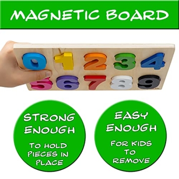 Magnetic Wooden Number Puzzle for Toddler Learning
