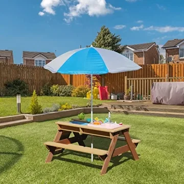 Mederra Kids 3-in-1 Picnic Table: Outdoor Play Set