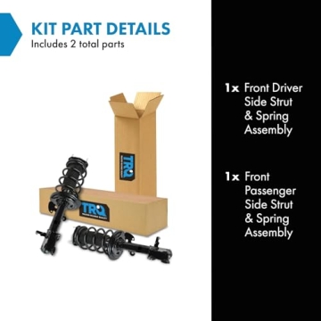 TRQ Front Strut & Coil Spring Assembly Set for Acura MDX & ZDX - Driver & Passenger Sides