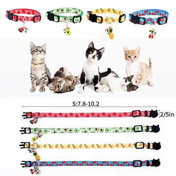 Durable Cat Collars Breakaway with Bell 4 Pack