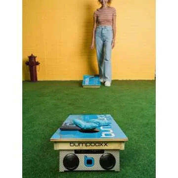 Bumpboxx Indoor Cornhole Board Set Game with Bluetooth Speakers
