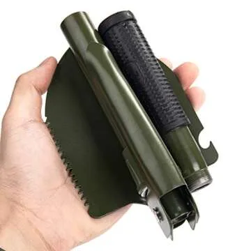 Jipemtra Folding Shovel for Camping and Gardening