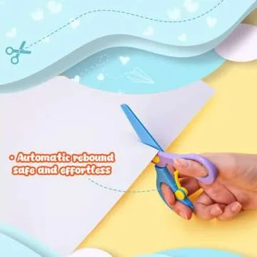 LOVESTOWN 4 PCS Plastic Toddler Safety Scissors, Pre-School Training Scissors for Toddlers & Children Art Supplies