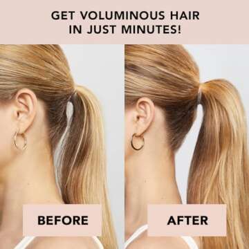 Kitsch PONYFULL Hair Volumizer Tool - Adds Lift and Style To Your Ponytail | Hair Bun Maker for Women | Includes 3 No Snag Elastic Ties- Ideal for Daily Use or Any Ocassion - (Blonde)