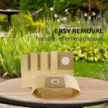 OVENTE Disposal Dust Bags for ST1600B Vacuum Cleaner (Pack of 4), Collect and Trap Dirt Inside the Vacuum for Efficient Cleaning, Compact for Easy Storage, Brown ACPST16704