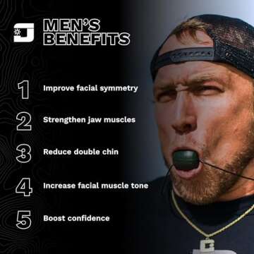 Jawzrsize Pop 'N Go Jaw, Face, and Neck Exerciser - Define Your Jawline, Slim and Tone Your Face, Look Younger and Healthier - Helps Reduce Stress and Cravings - Facial Exerciser (Beginner Blue)