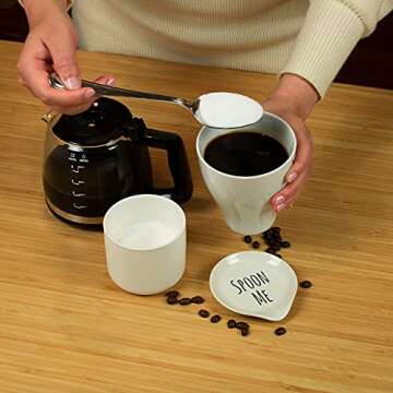 MAVOJI Coffee Spoon Rest - Cute and Functional Ceramic Holder