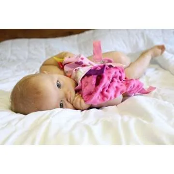 Baby Jack & Co 8x8” Unicorn Lovey Tag Toys for Babies - Baby Crinkle Toys - Crinkle Toys for Baby - Soft & Safe - Learn Shapes & Colors - Ideal Baby Toy - BPA Free w/Stroller Clip