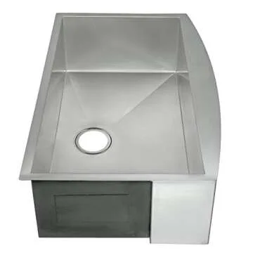 Golden Vantage Farmhouse Apron Mount 33-inch Kitchen Sink 18 Gauge Stainless Steel Single Bowl Handmade Kitchen Sink 33" x 22" x9"