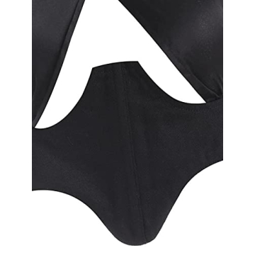 ZAFUL Ribbed Halter Crop Top Ruched Lace-up Cropped Cami Bandana Top Stitching Cropped Tank Top