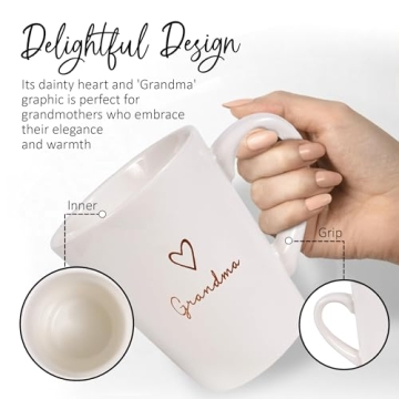 Grandma Coffee Mug - Heart Tag Stoneware Cup