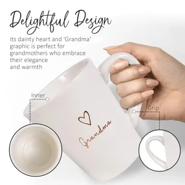 Grandma Coffee Mug - Heart Tag Stoneware Cup