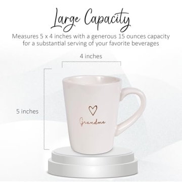 Grandma Coffee Mug - Heart Tag Stoneware Cup