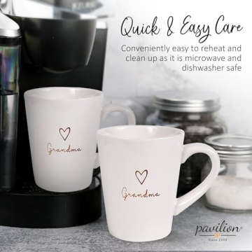 Grandma Coffee Mug - Heart Tag Stoneware Cup