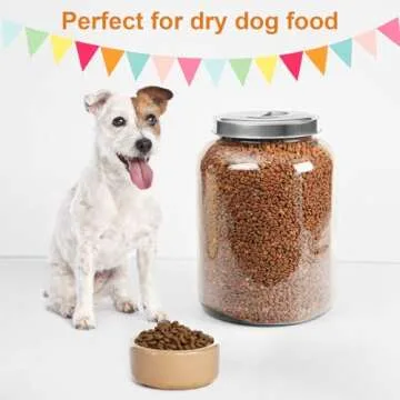 Daitouge Large Storage Glass Jars with Metal Lids, 5.5 Gallon (21000 ML) Canisters - Super Wide Mout...