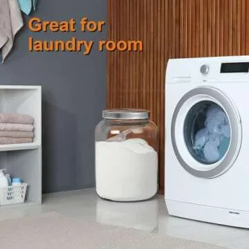 Large 5.5 Gallon Glass Storage Jar with Metal Lid