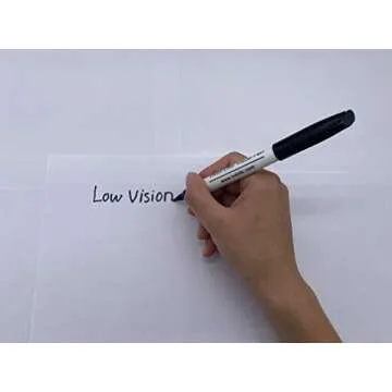 Hongdee 2020 Low Vision Pen for Seniors and Visually Impaired, 12 Count (Pack of 1), White, Black