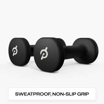 Peloton Light Weights | Set of Two Sweat-Proof Weights with Nonslip Grip, Designed to Fit in the Back of Peloton Bike and Bike+ - 1 lb