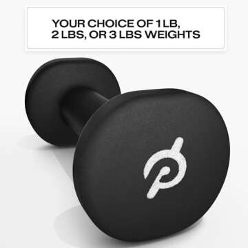 Peloton Light Weights | Set of Two Sweat-Proof Weights with Nonslip Grip, Designed to Fit in the Back of Peloton Bike and Bike+ - 1 lb