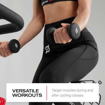 Peloton Light Weights | Set of Two Sweat-Proof Weights with Nonslip Grip, Designed to Fit in the Back of Peloton Bike and Bike+ - 1 lb