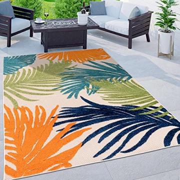 Rugshop Lucca Floral Indoor Outdoor Area Rug 7'10" x 10'