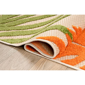 Rugshop Lucca Floral Indoor Outdoor Area Rug 7'10" x 10'