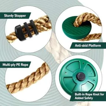 Climbing Rope Swing with Platforms - Fun for Kids