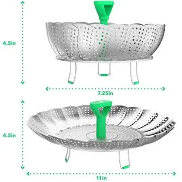 Vremi Collapsible Vegetable Steamer Basket for All Pots