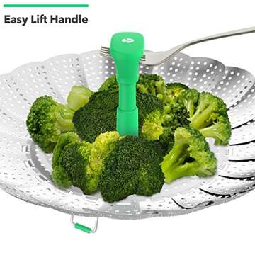 Vremi Collapsible Vegetable Steamer Basket for All Pots