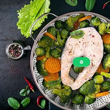 Vremi Collapsible Vegetable Steamer Basket for All Pots