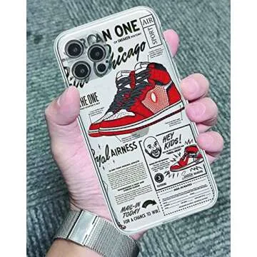 ILJILU Cool Matte Clear iPhone X/Xs Case for Boys, Basketball Shoes Funny Graphics Soft Silicone Bumper Glossy Cover Translucent Protective Case Ultra Thin & Slim Fit Xs Phonecase 5.8" - White