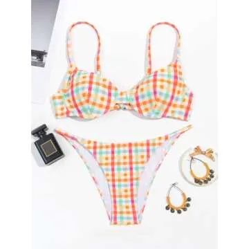 MakeMeChic High Cut Bikini Set for Summer Fun
