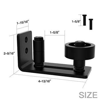Orgerphy Black Barn Door Handle With Latch Kit