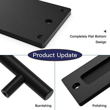 Orgerphy Black Barn Door Handle With Latch Kit