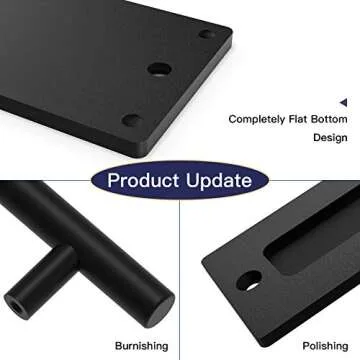 Orgerphy Black Barn Door Handle With Latch Kit