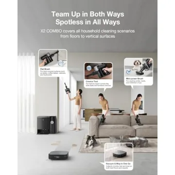 ECOVACS DEEBOT X2 Combo Robot Vacuum and Mop with Omni Station