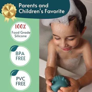 Non-Toxic Baby Bath Toys, Mold Free Bath Toys, Silicone Bath Toys for Babies 6-12 Months, No Mold Toddler Bathtub Toys, Bath Toys 1 Year Old, Baby Gift, Woodland Creatures by Toy Appétit